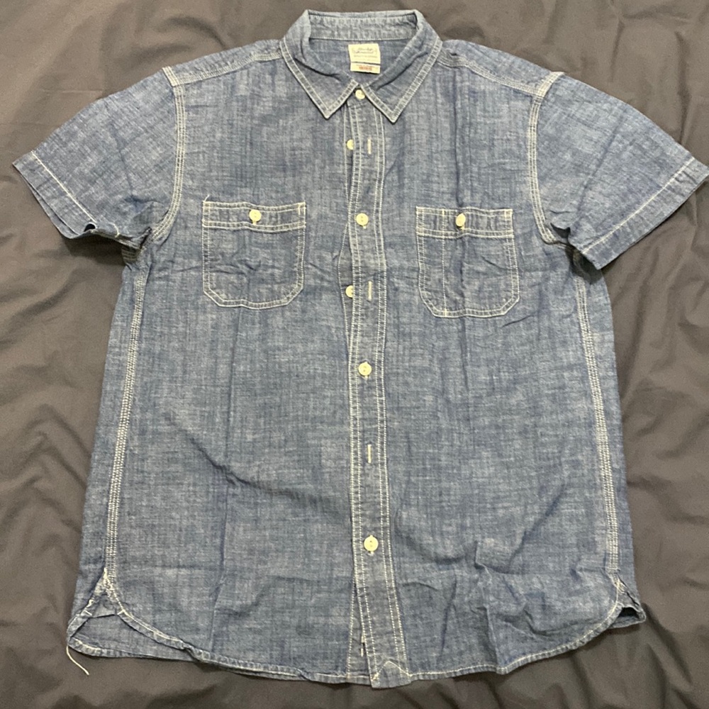 Lucky Brand Short Sleeve Denim Shirt - M